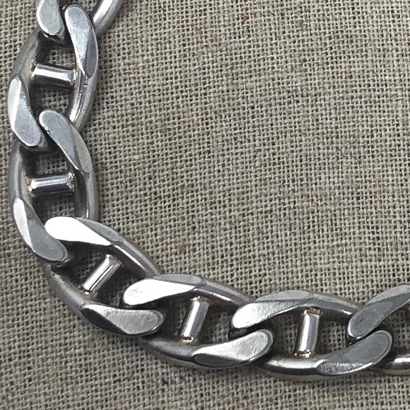 Vintage Sterling Mariner Heavy Chain Bracelet 45g - Picture 2 of 8